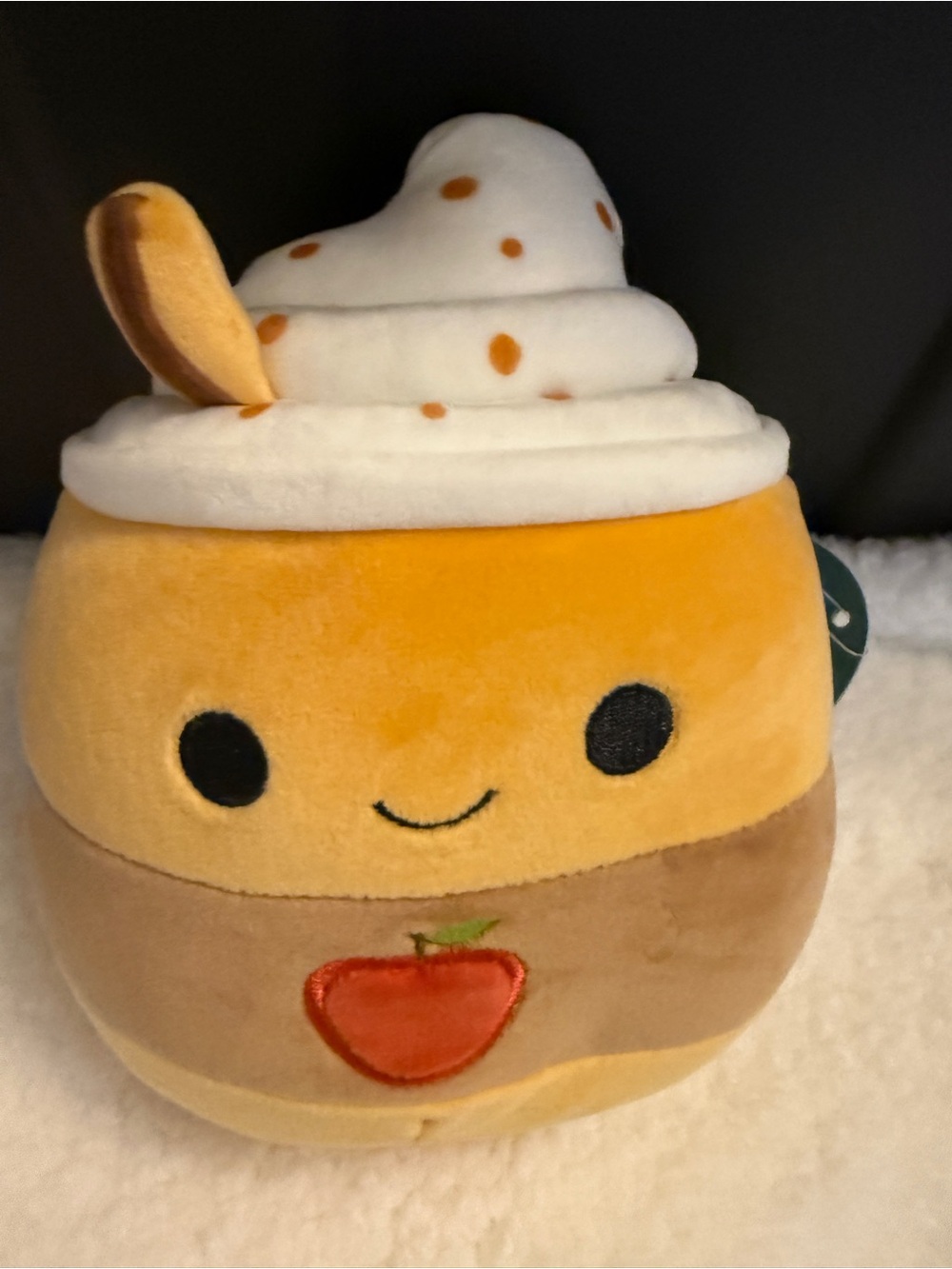 Squishmallow Plush Swirl cider Decorative Accent - Orange and Cream